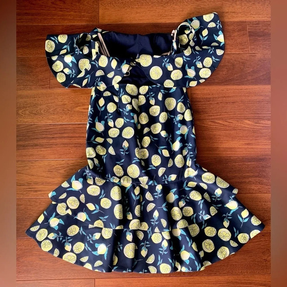 FAME AND PARTNERS Sasha Off the Shoulder Lemon Dress size 10 - Picture 8 of 16